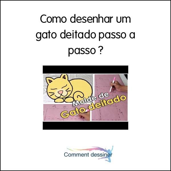 Como desenhar um gato deitado passo a passo